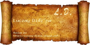 Luczay Diána névjegykártya